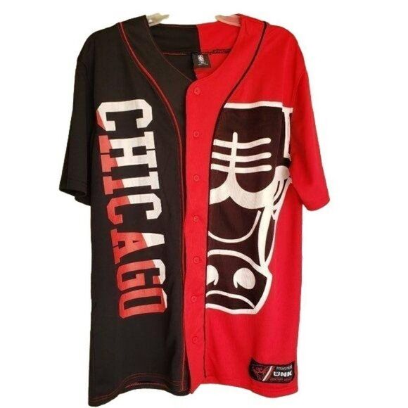 Men's Chicago Bulls Jersey NBA Authentic VTG Jersey Button Front Large NWOT - Picture 3 of 4